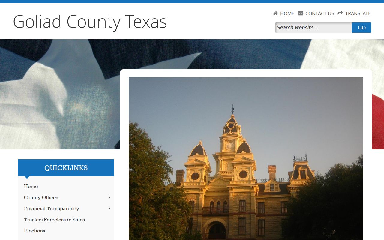 Goliad County criminal court record clerk page